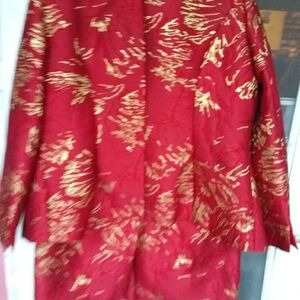Red and Gold Patterned Jacket